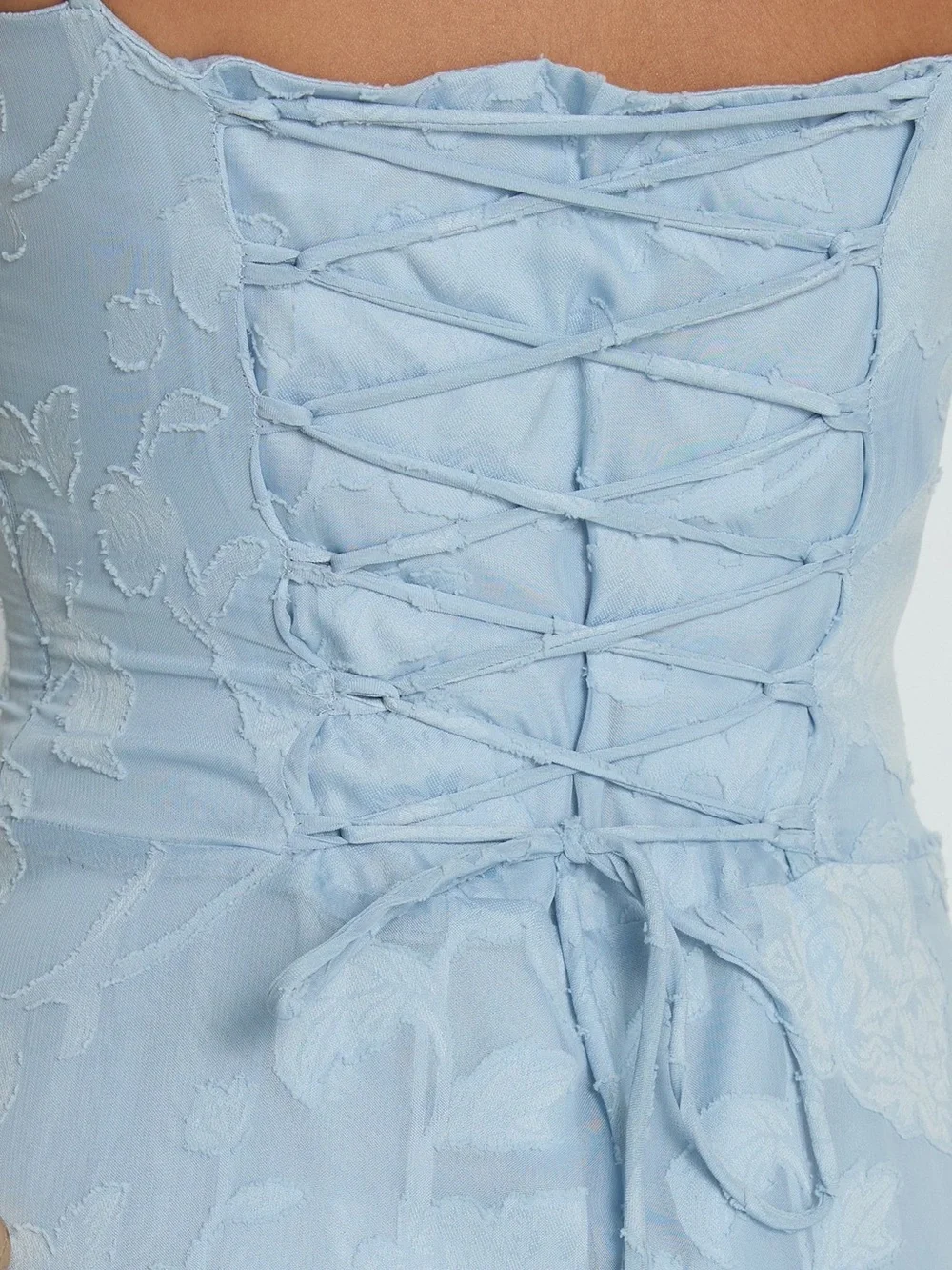 Princess Polly Members Only Maxi Dress Blue Burnout - Picture 6 of 15